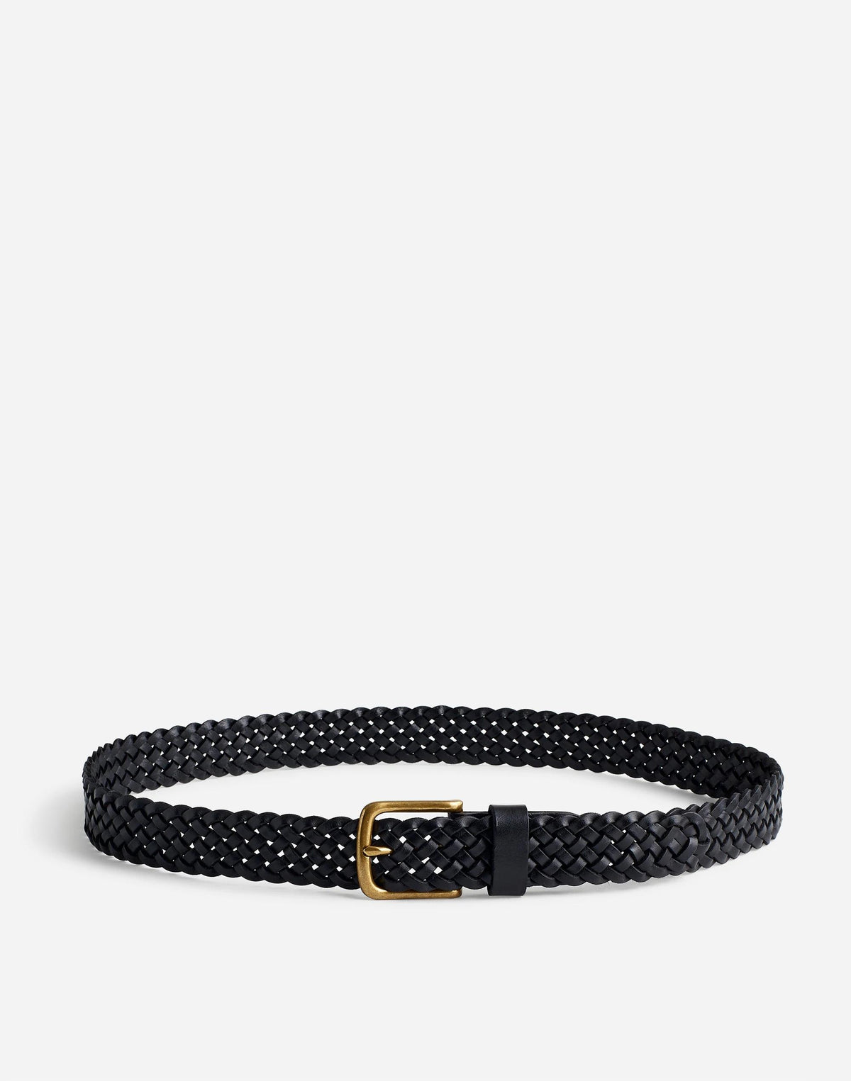 Woven Leather Belt True Black | Madewell