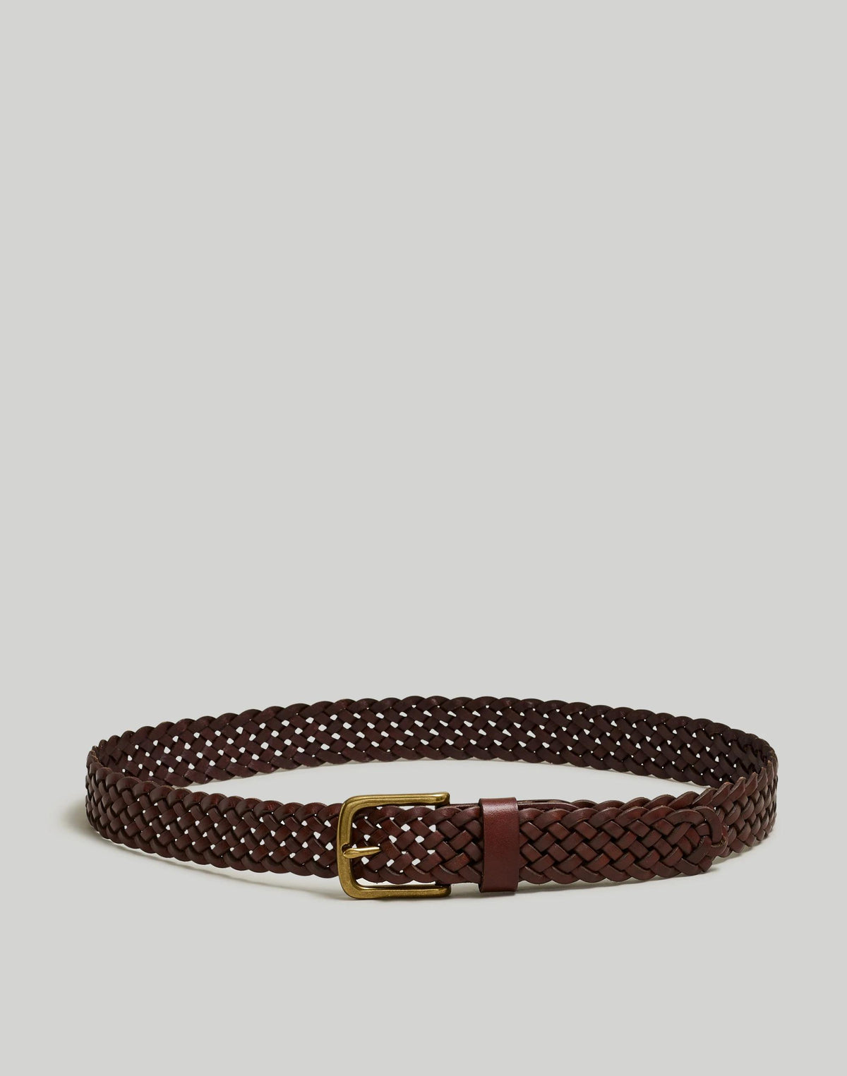 Woven Leather Belt Rich Brown | Madewell
