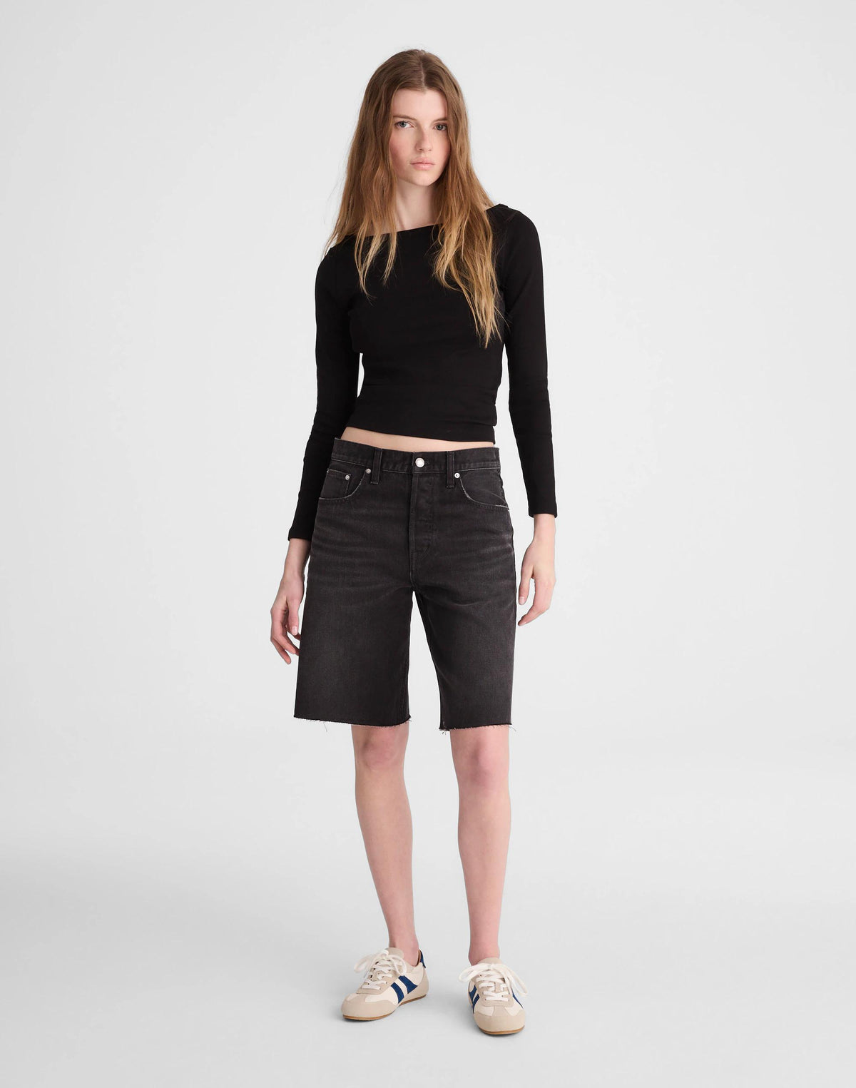 The Essex Long Baggy Short Ashen Black Wash | Madewell