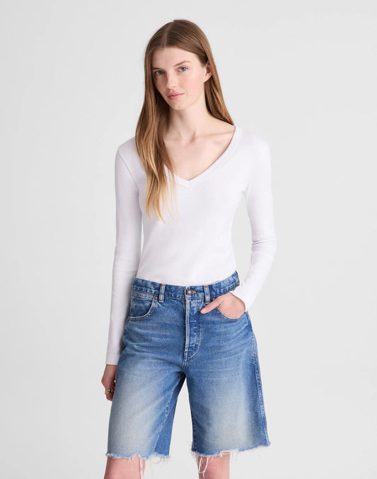 The Essex Long Baggy Short Retro Bright Wash | Madewell
