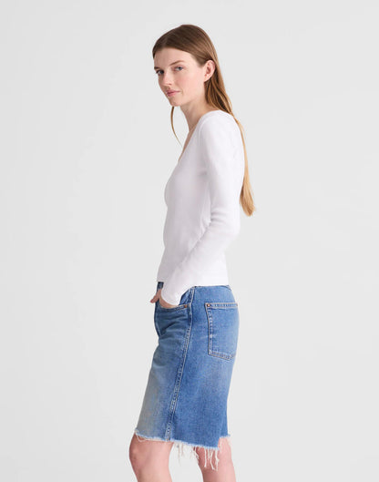 The Essex Long Baggy Short Retro Bright Wash | Madewell