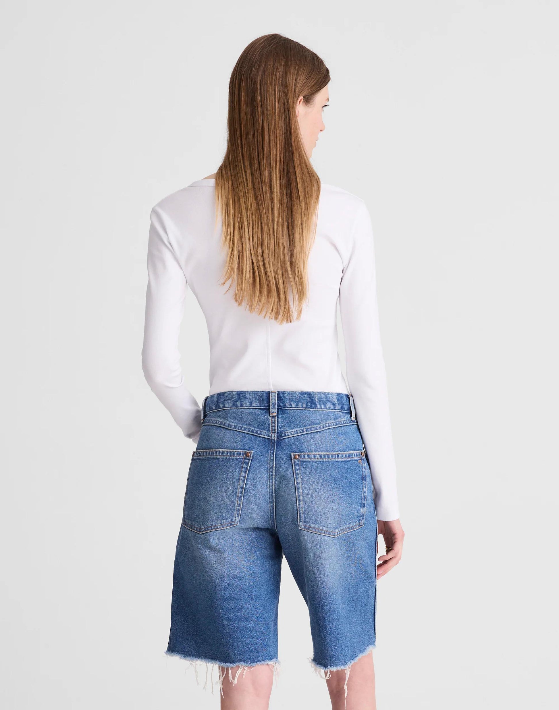 The Essex Long Baggy Short Retro Bright Wash | Madewell