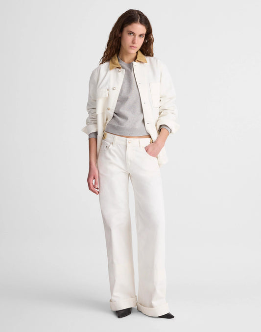 Madewell x Benjamin Talley Smith The Coolidge Low-Rise Wide-Leg Jean Chalk Wash | Madewell