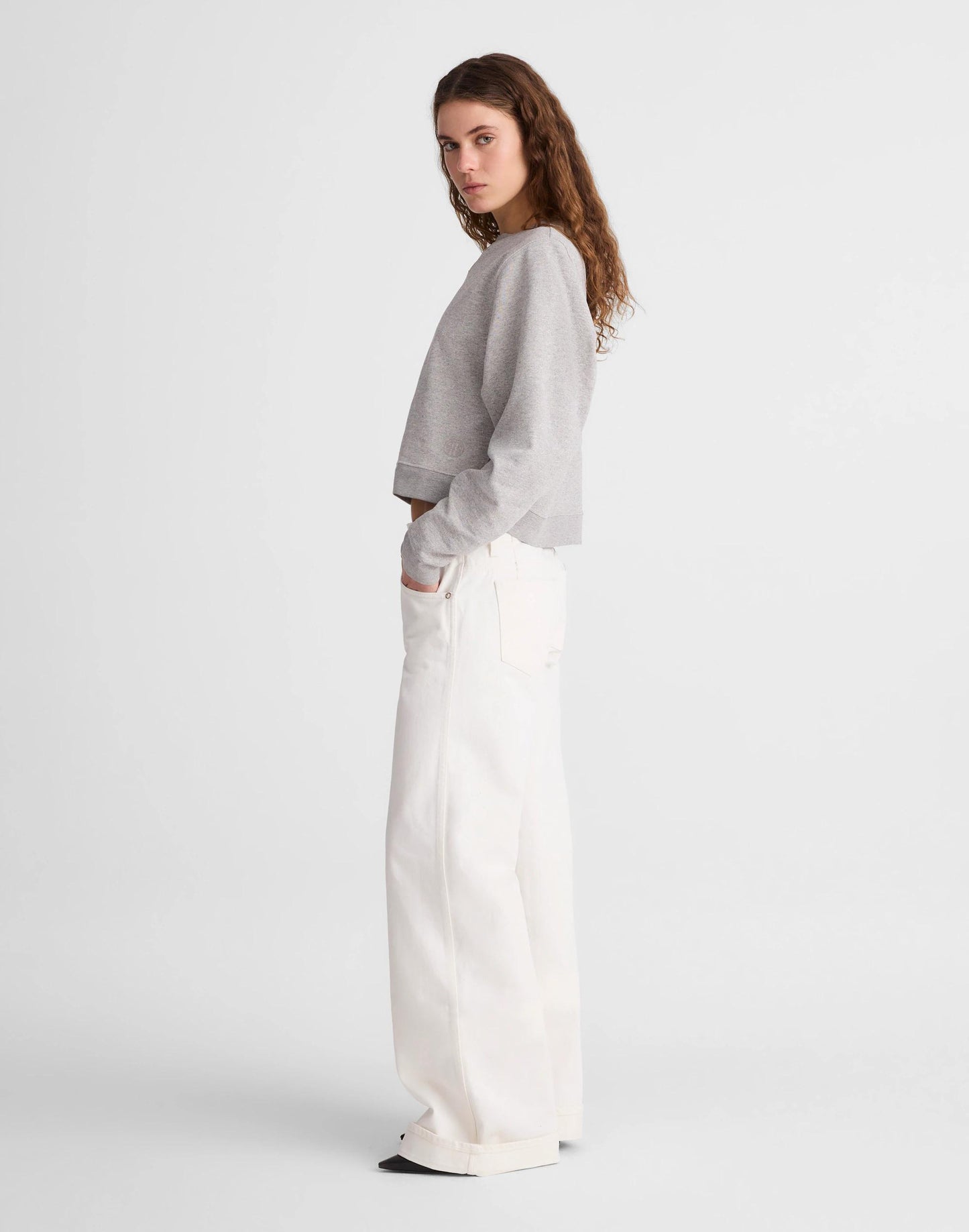 Madewell x Benjamin Talley Smith The Coolidge Low-Rise Wide-Leg Jean Chalk Wash | Madewell