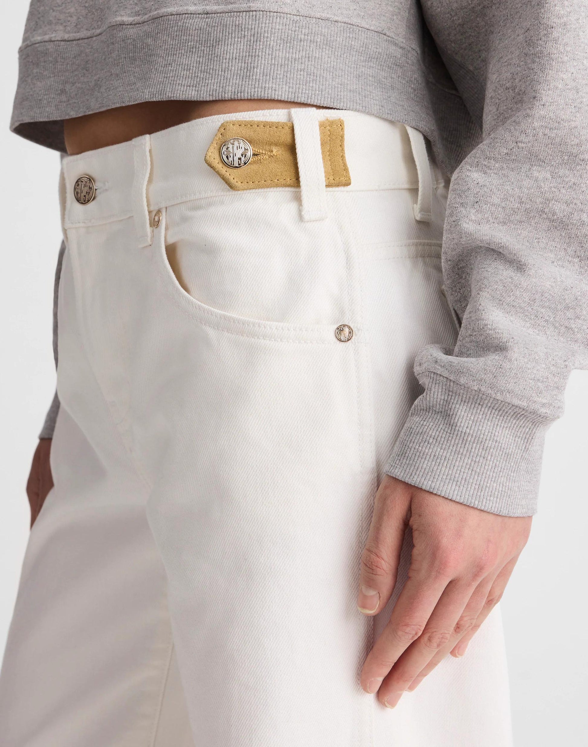 Madewell x Benjamin Talley Smith The Coolidge Low-Rise Wide-Leg Jean Chalk Wash | Madewell