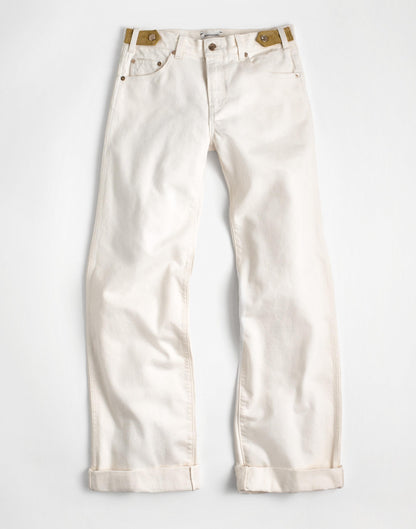 Madewell x Benjamin Talley Smith The Coolidge Low-Rise Wide-Leg Jean Chalk Wash | Madewell
