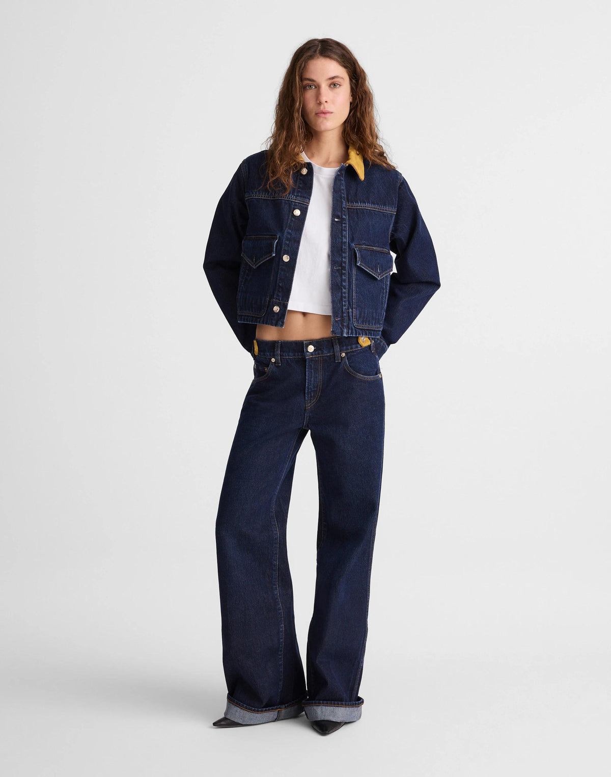 Madewell x Benjamin Talley Smith The Coolidge Low-Rise Wide-Leg Jean Wells Wash | Madewell