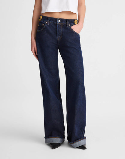 Madewell x Benjamin Talley Smith The Coolidge Low-Rise Wide-Leg Jean Wells Wash | Madewell
