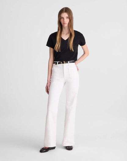The Emmy Wide-Leg Jean in Super Stretch Denim Tile White | Madewell