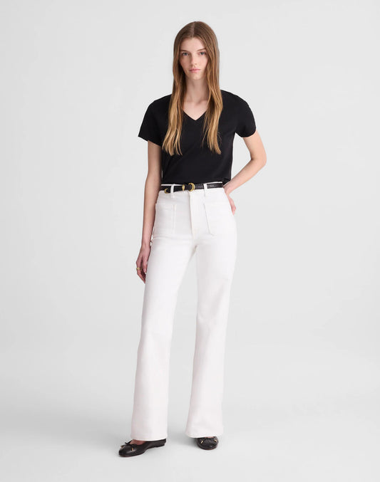 The Emmy Wide-Leg Jean in Super Stretch Denim Tile White | Madewell