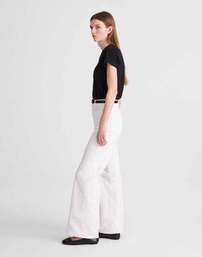 The Emmy Wide-Leg Jean in Super Stretch Denim Tile White | Madewell