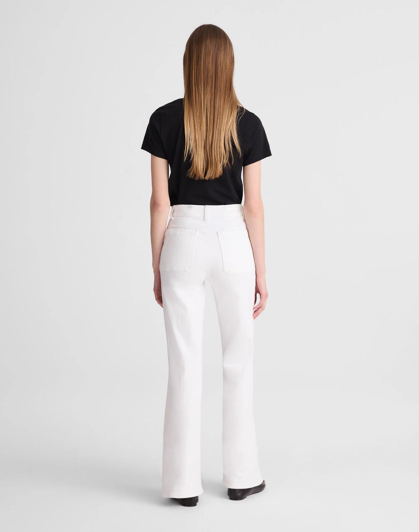 The Emmy Wide-Leg Jean in Super Stretch Denim Tile White | Madewell