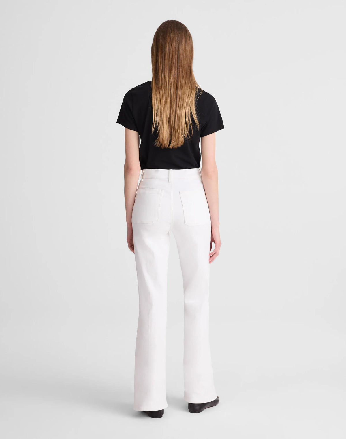 The Emmy Wide-Leg Jean in Super Stretch Denim Tile White | Madewell