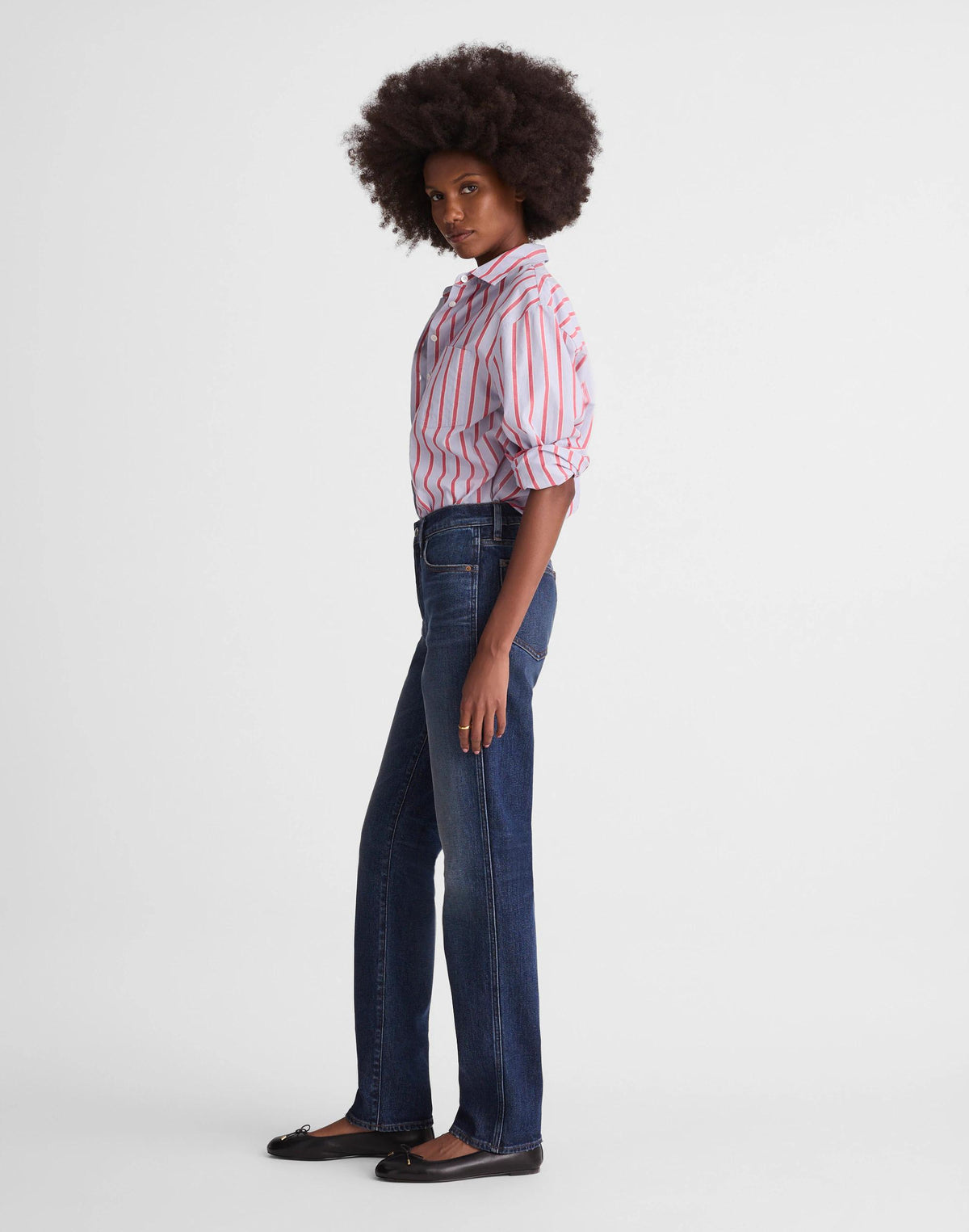 The Longline Straight Jean Midnight Waters Wash | Madewell
