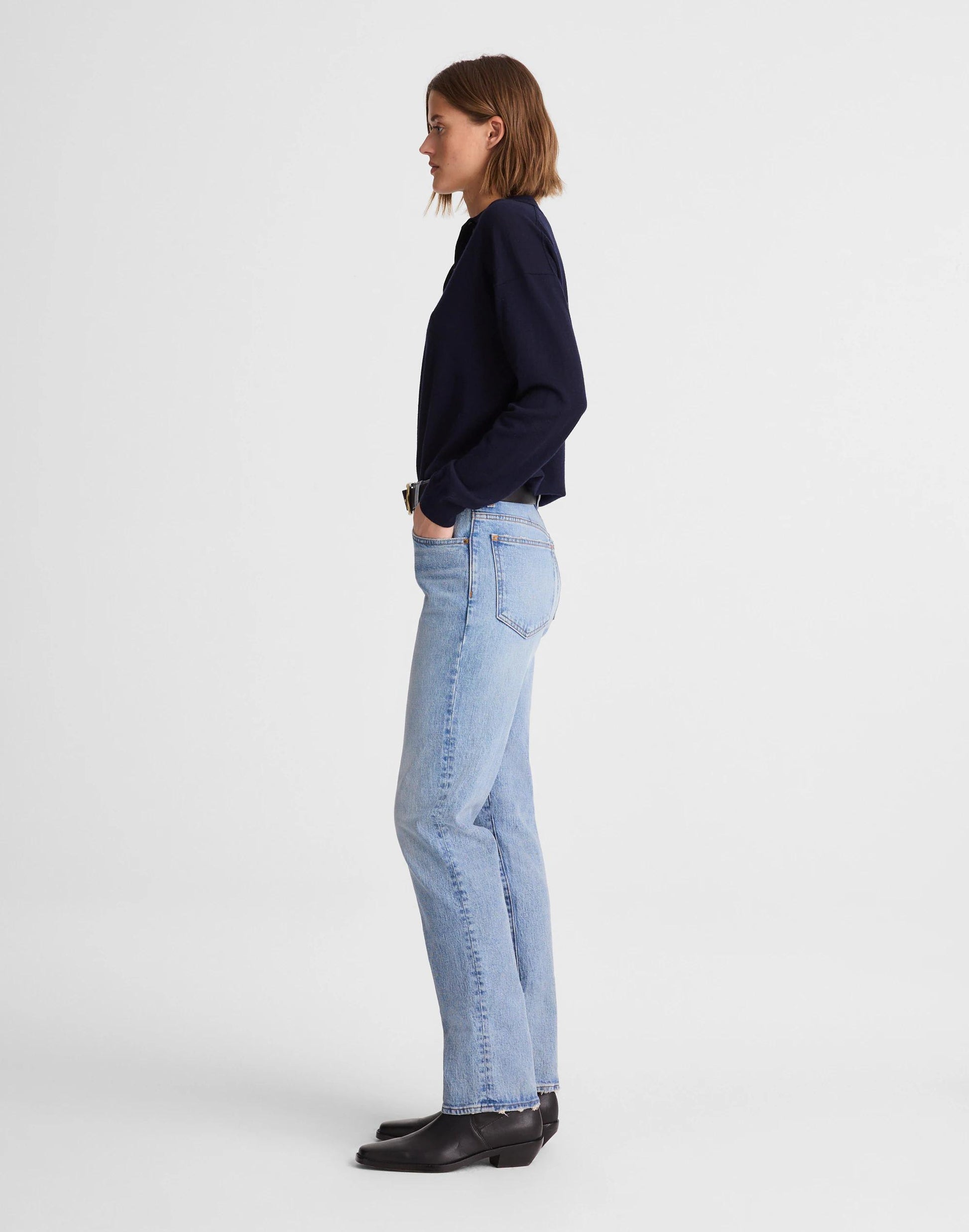 The Longline Straight Jean Raebrook Wash | Madewell