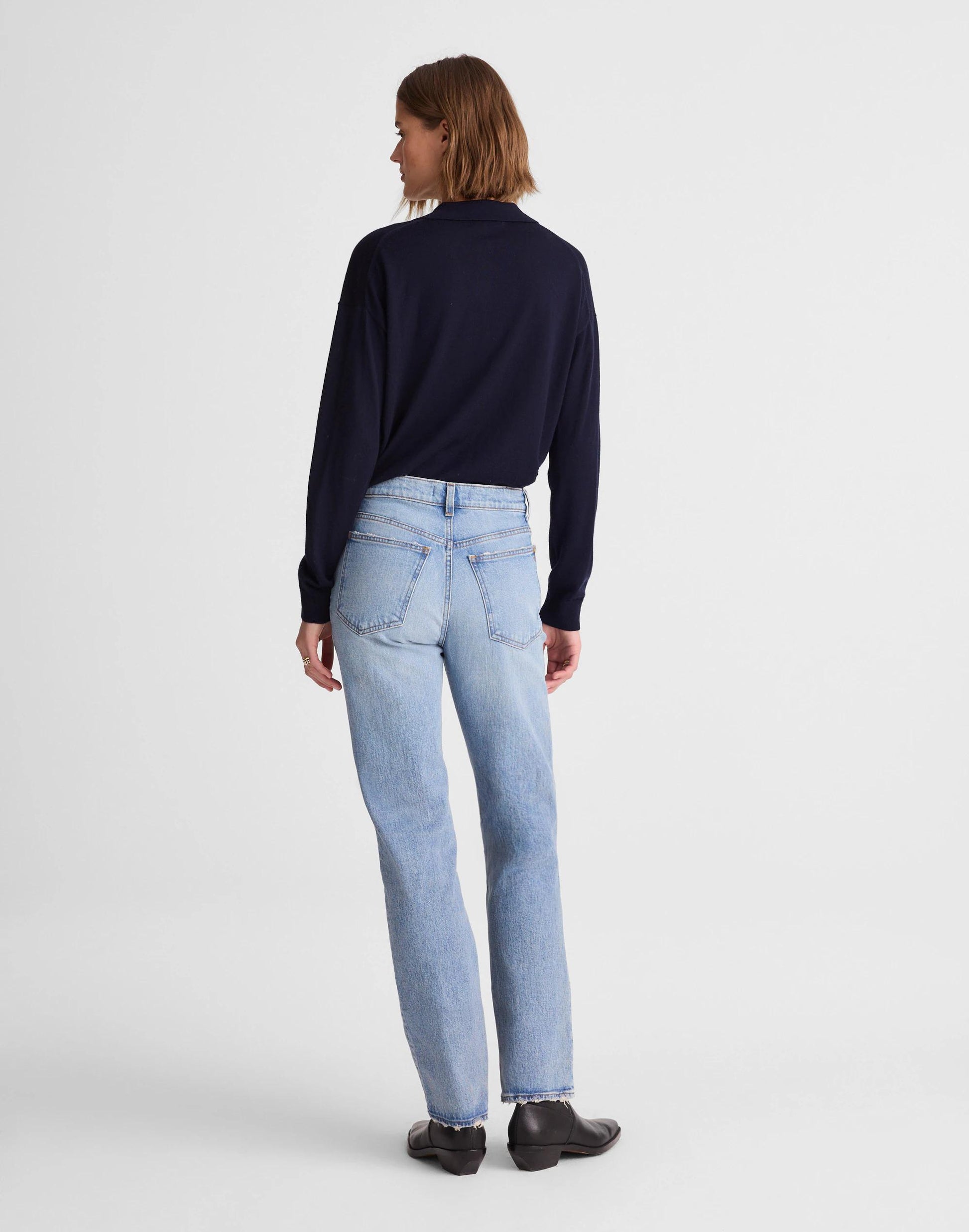 The Longline Straight Jean Raebrook Wash | Madewell