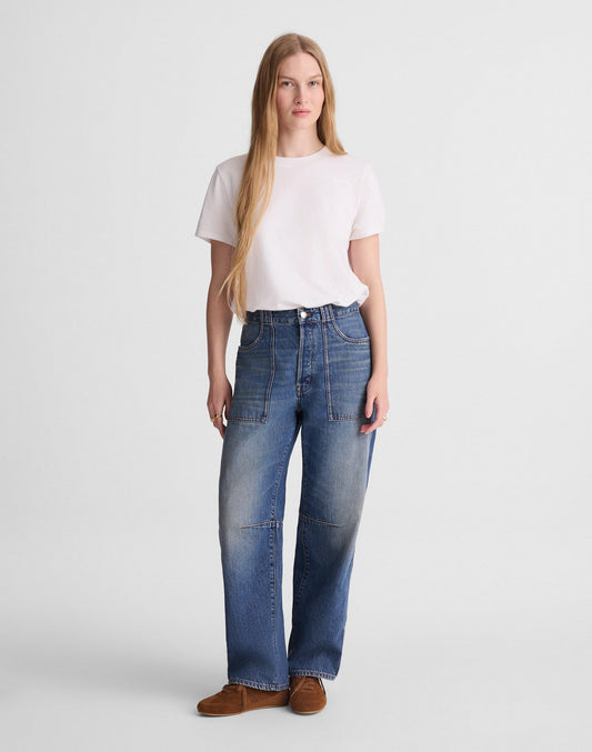 The Darted Barrel-Leg Jean Irmo Wash | Madewell