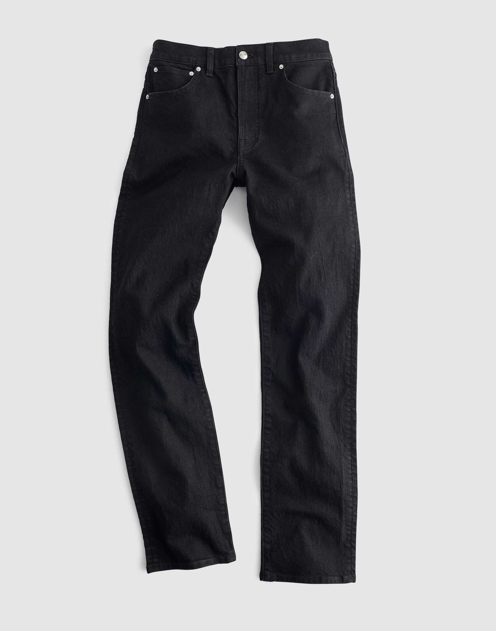 The Longline Straight Jean Black Frost | Madewell