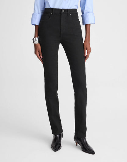 The Pencil Jean in Super Stretch Denim Black Frost | Madewell