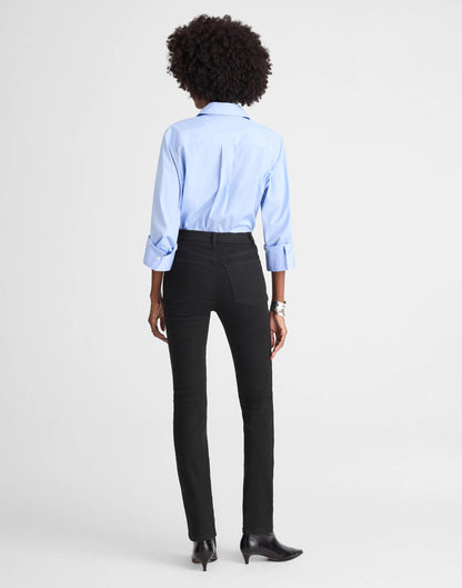 The Pencil Jean in Super Stretch Denim Black Frost | Madewell
