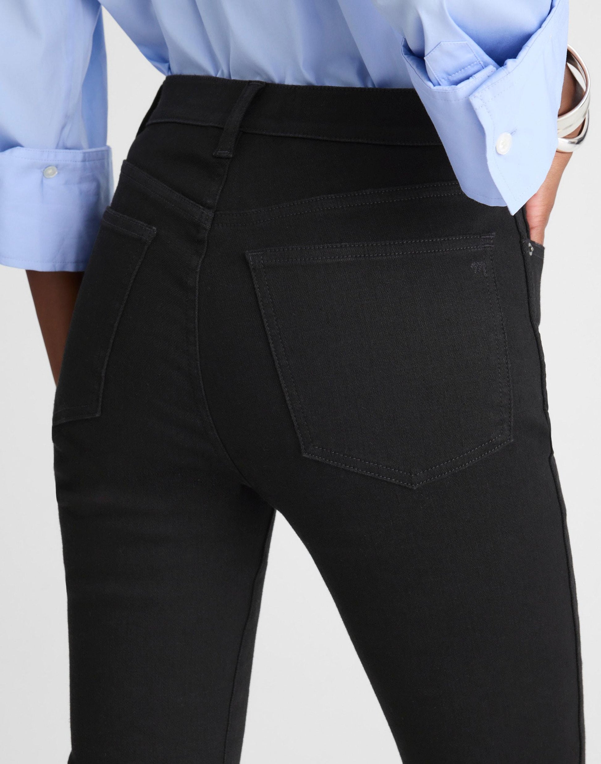 The Pencil Jean in Super Stretch Denim Black Frost | Madewell