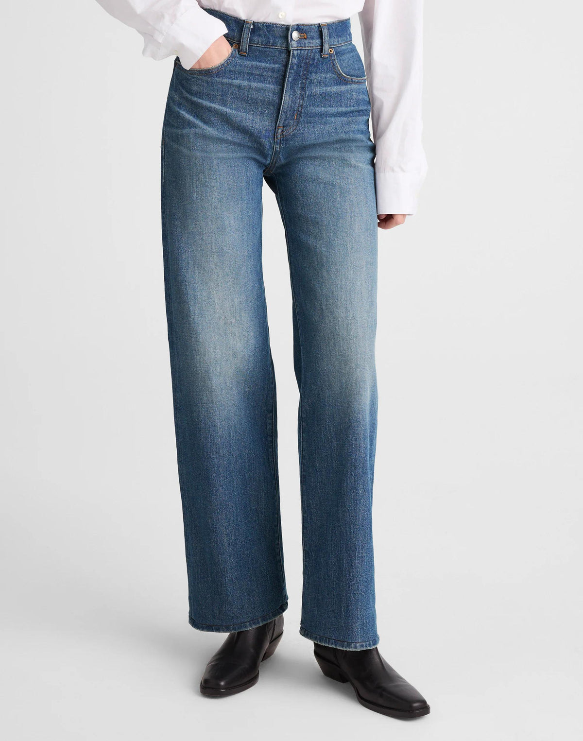 The Perfect Vintage Wide-Leg Jean Harvey Wash | Madewell