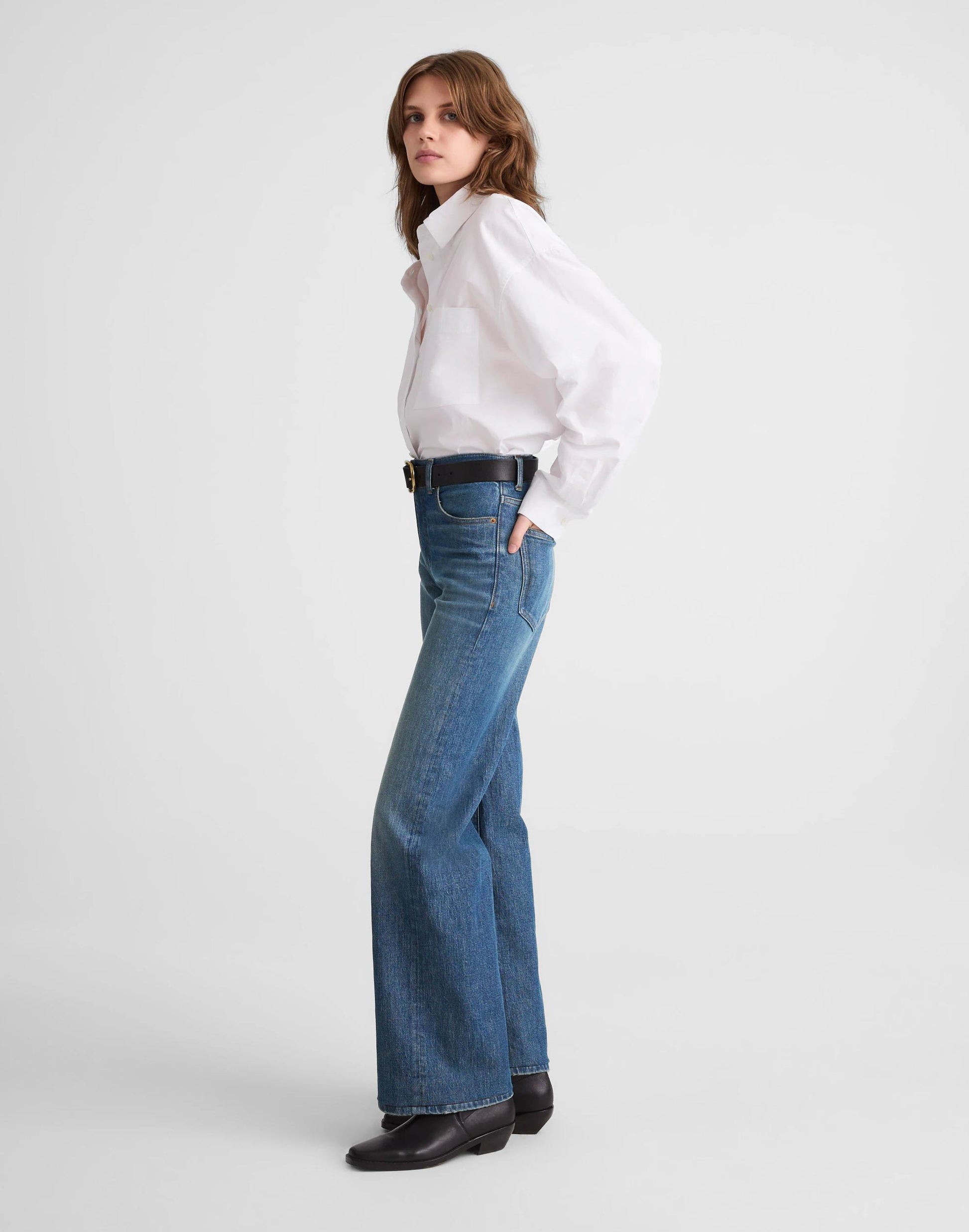 The Perfect Vintage Wide-Leg Jean Harvey Wash | Madewell
