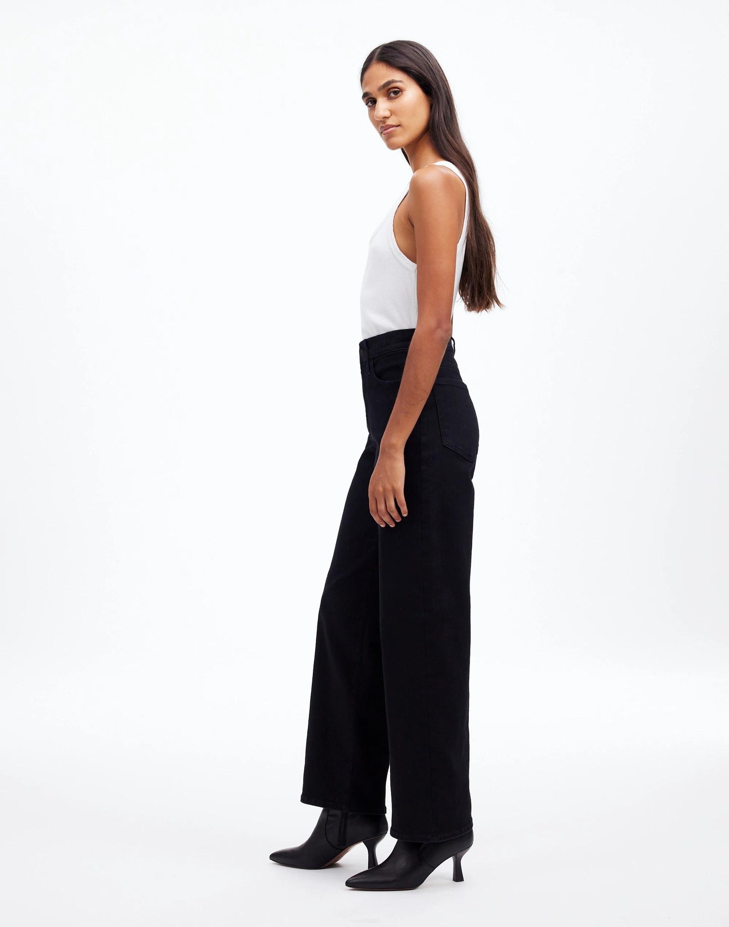The Perfect Vintage Wide-Leg Jean Black Rinse Wash | Madewell