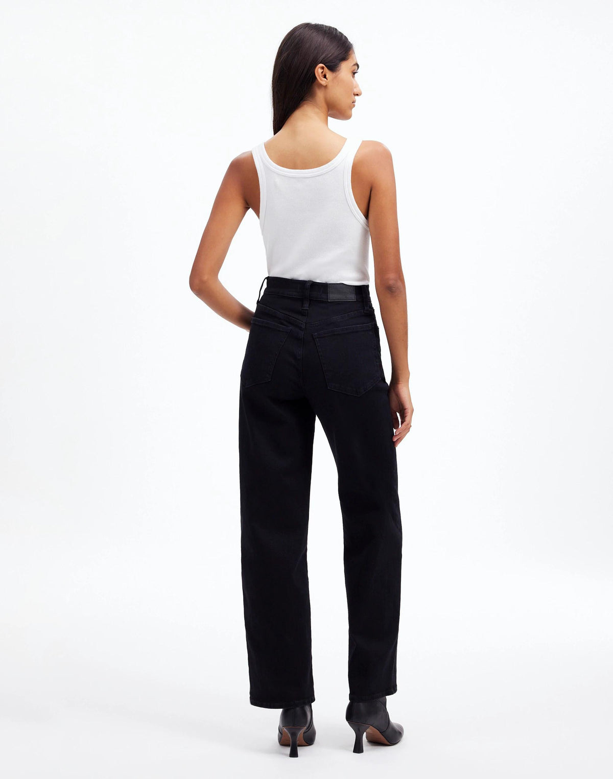 The Perfect Vintage Wide-Leg Jean Black Rinse Wash | Madewell
