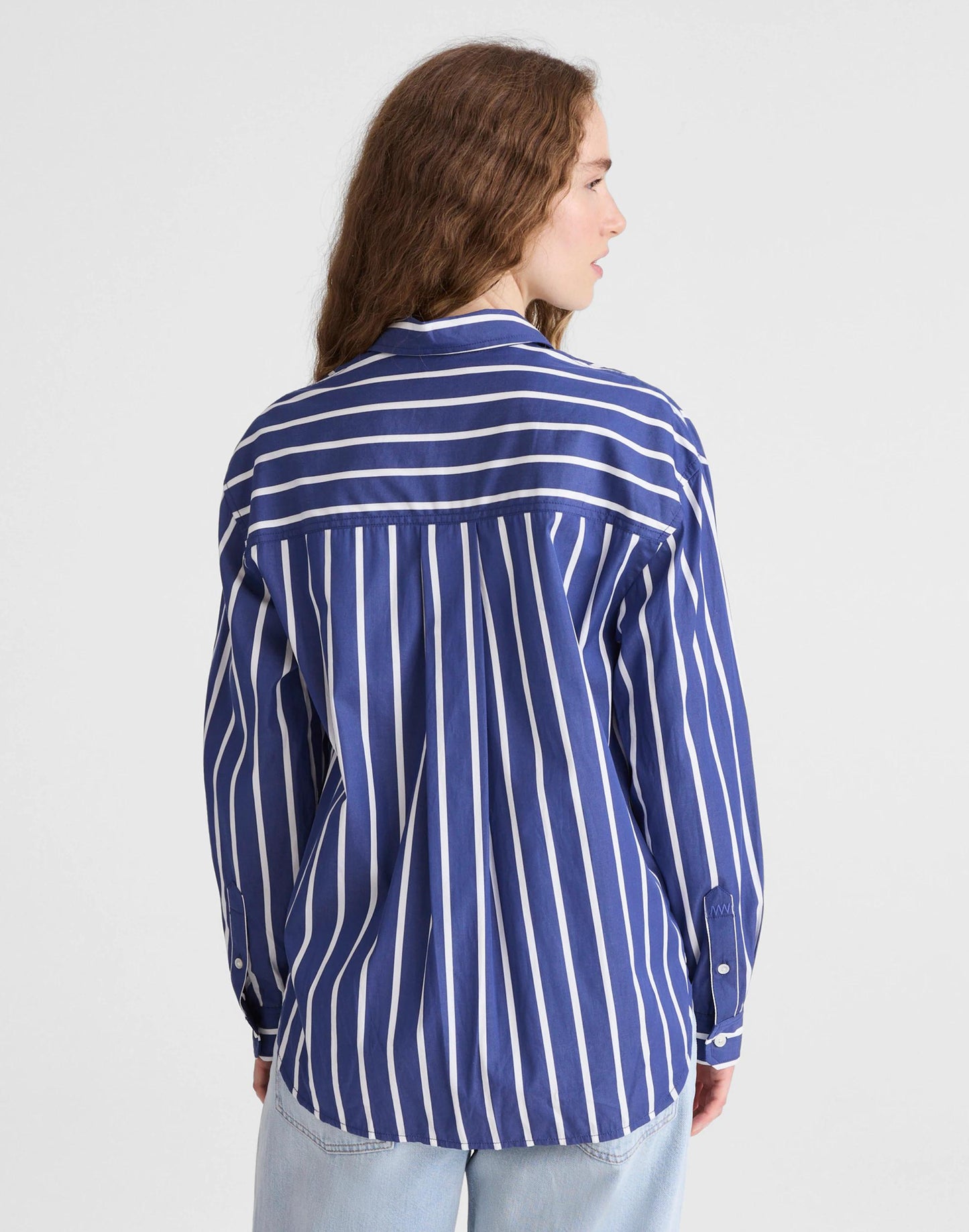 The Easy Shirt in Poplin Cool Navy | Madewell