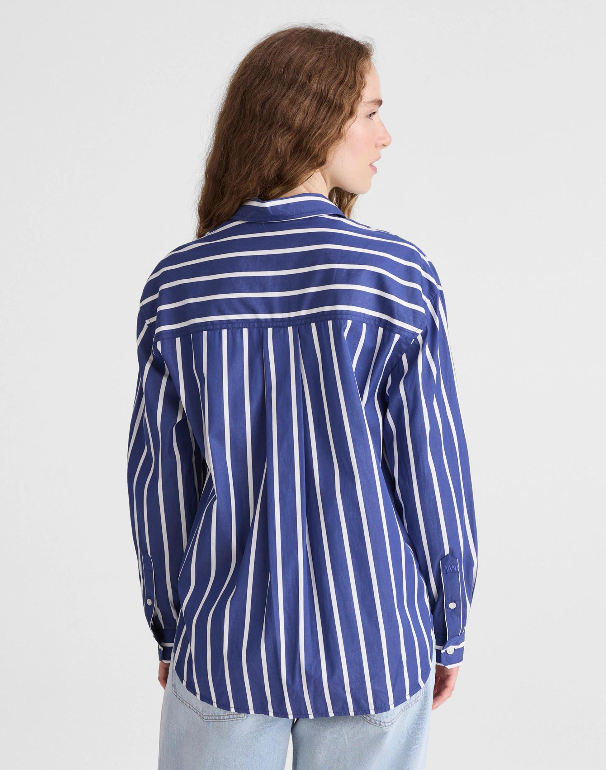 The Easy Shirt in Poplin Cool Navy | Madewell