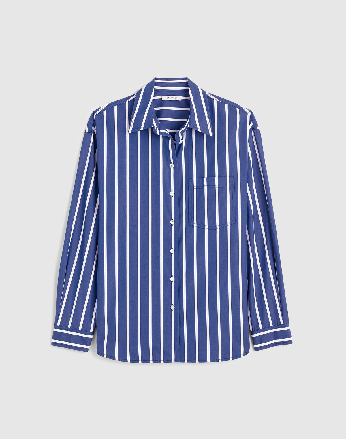 The Easy Shirt in Poplin Cool Navy | Madewell