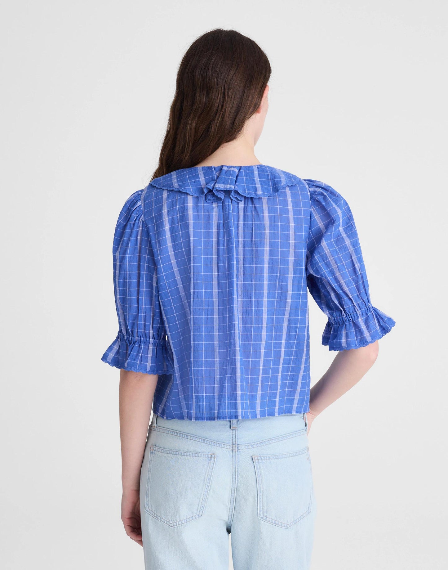 The Blaire Top Retro Blue | Madewell
