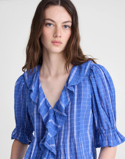 The Blaire Top Retro Blue | Madewell
