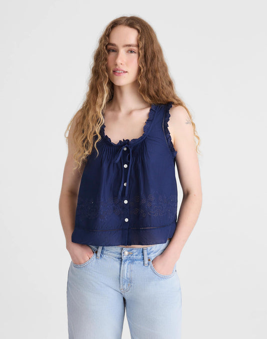 The Leah Top Classic Indigo | Madewell