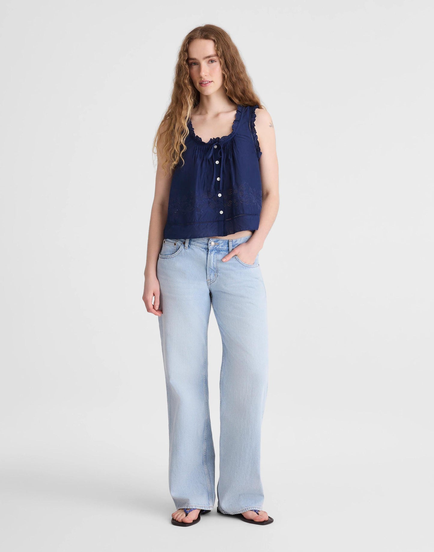 The Leah Top Classic Indigo | Madewell
