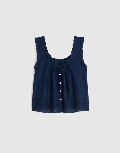 The Leah Top Classic Indigo | Madewell