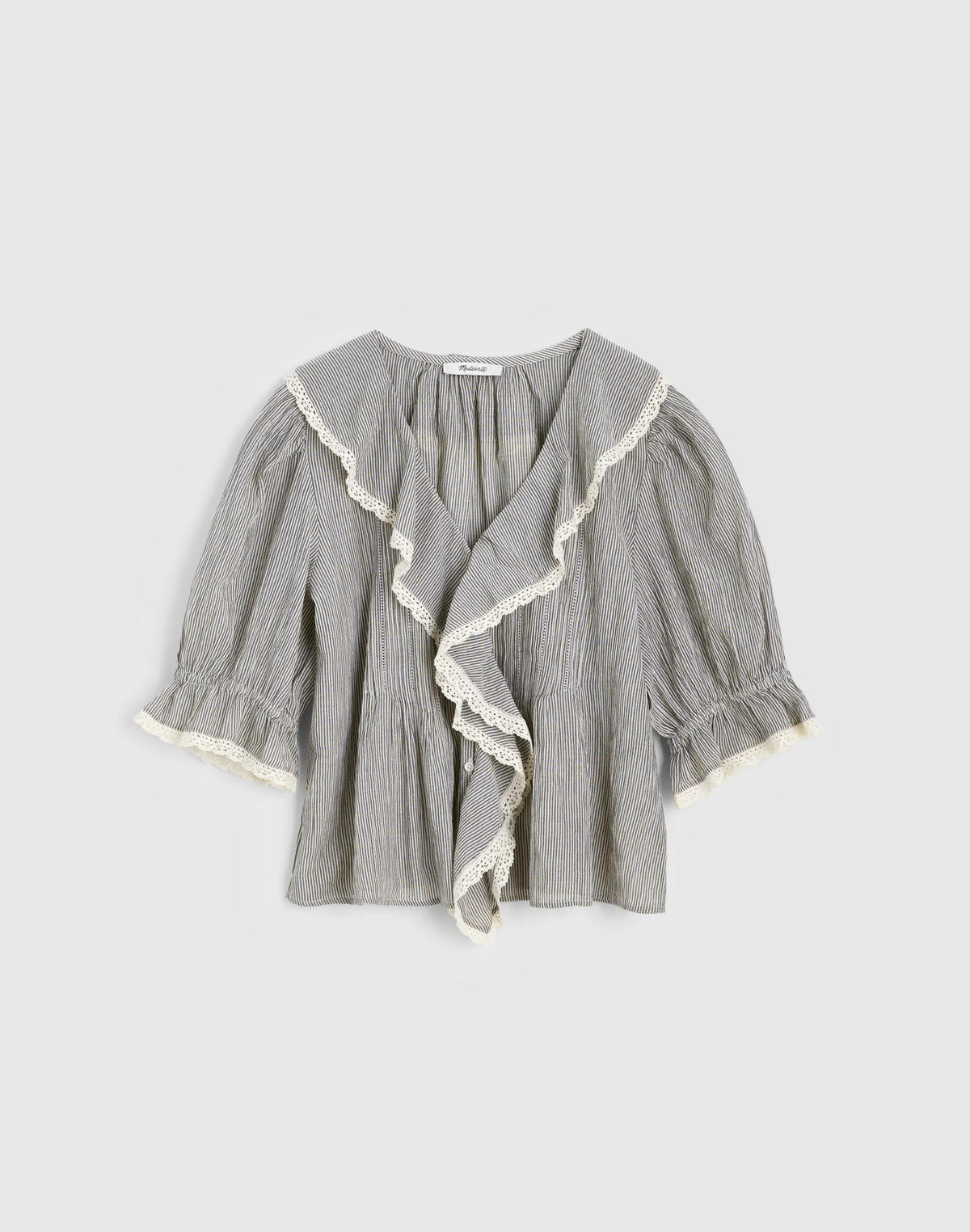 The Blaire Top Black And Ivory Micro Stripe | Madewell