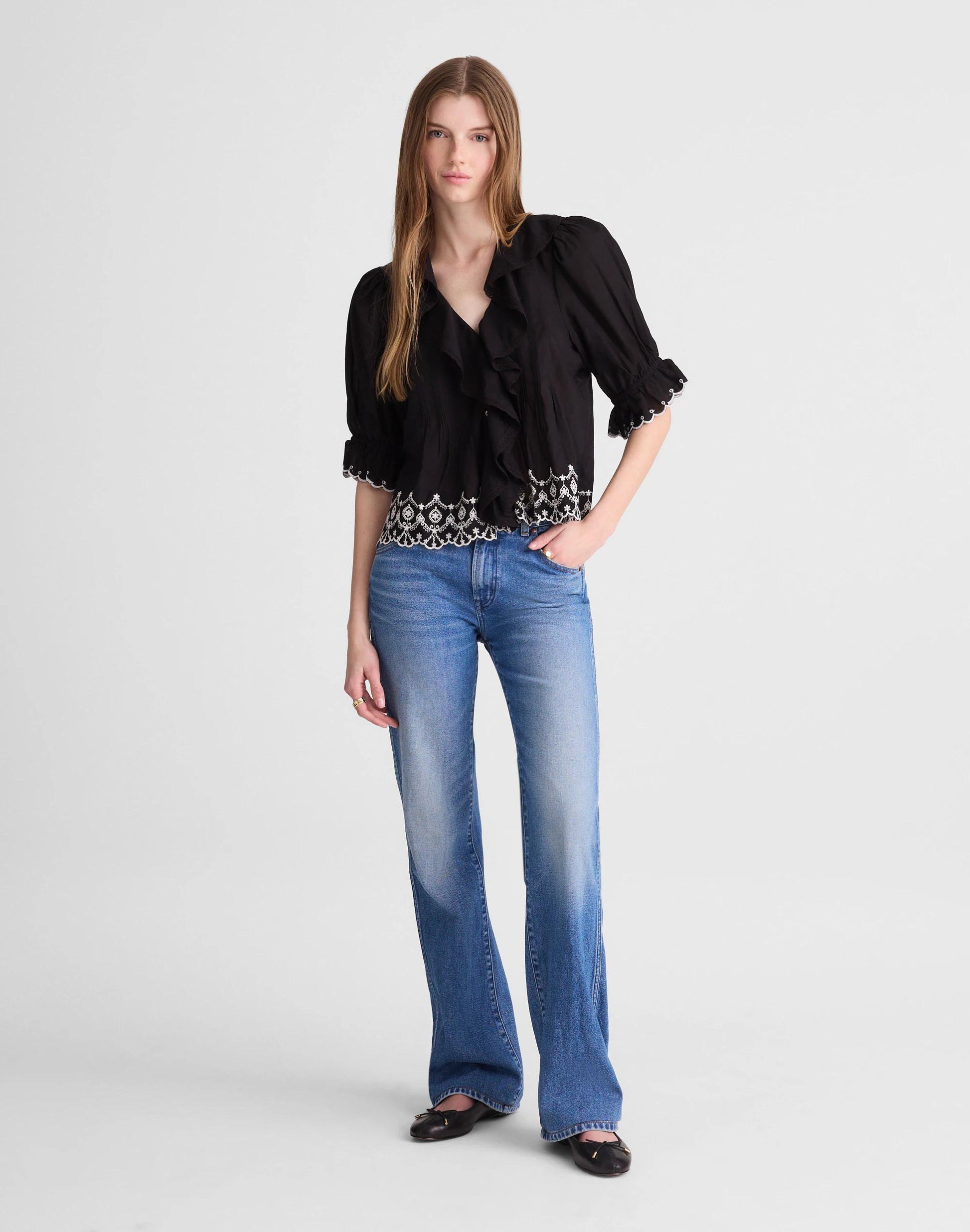 The Blaire Top Jet Black | Madewell