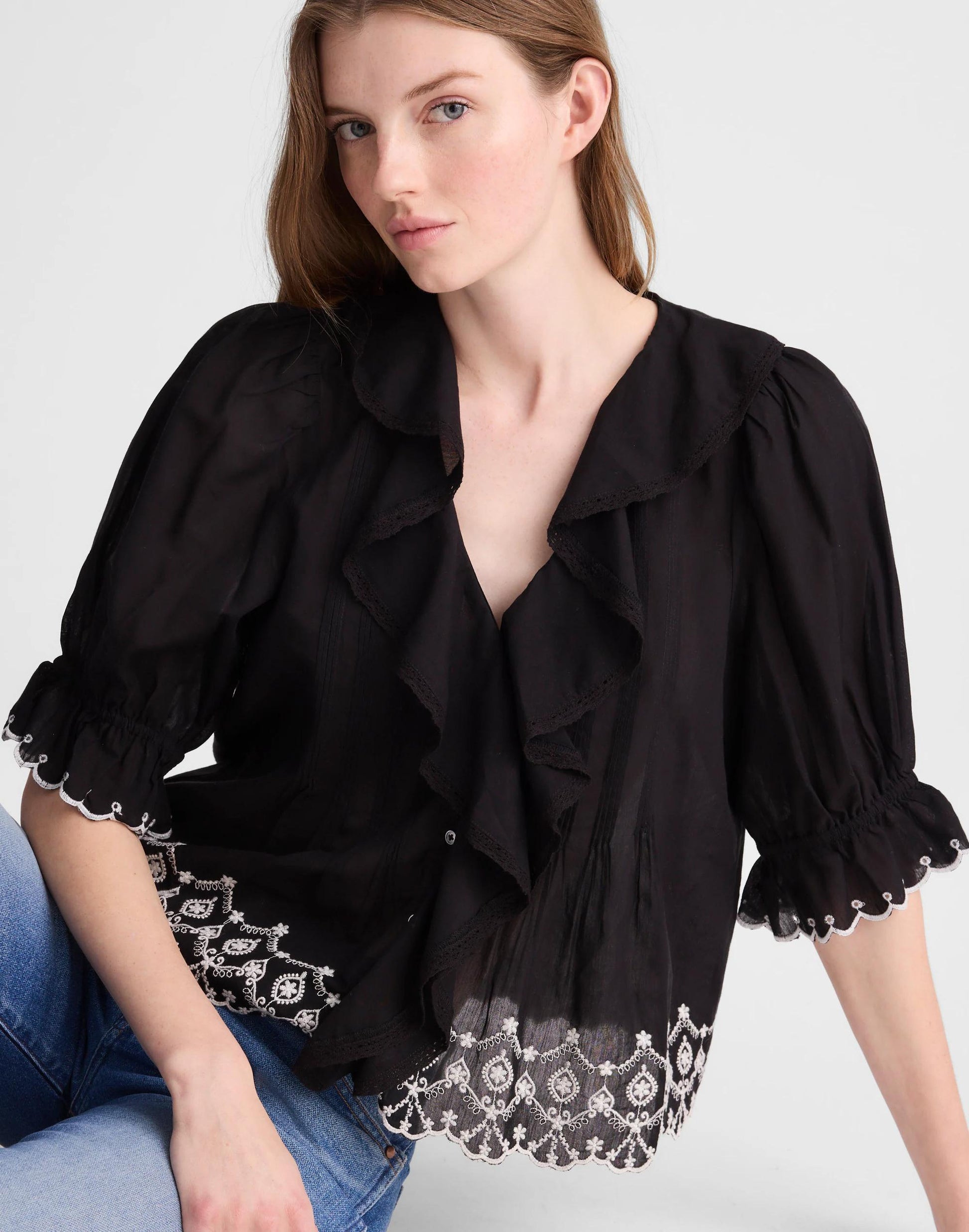 The Blaire Top Jet Black | Madewell
