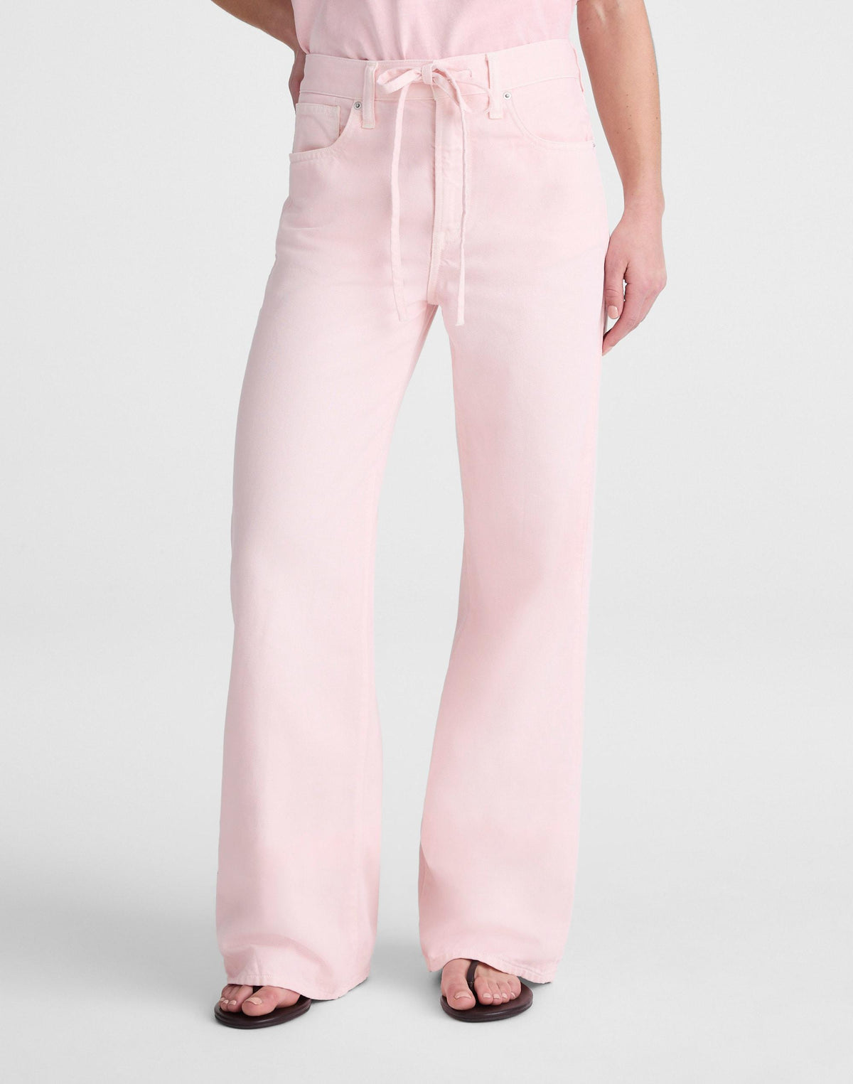 Madewell x Shopbop Ultimate Wide-Leg Jean in Airy Denim Pale Pink | Madewell