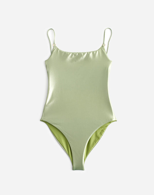 Jade Swim Hinge One-Piece Swimsuit Kiwi | Madewell