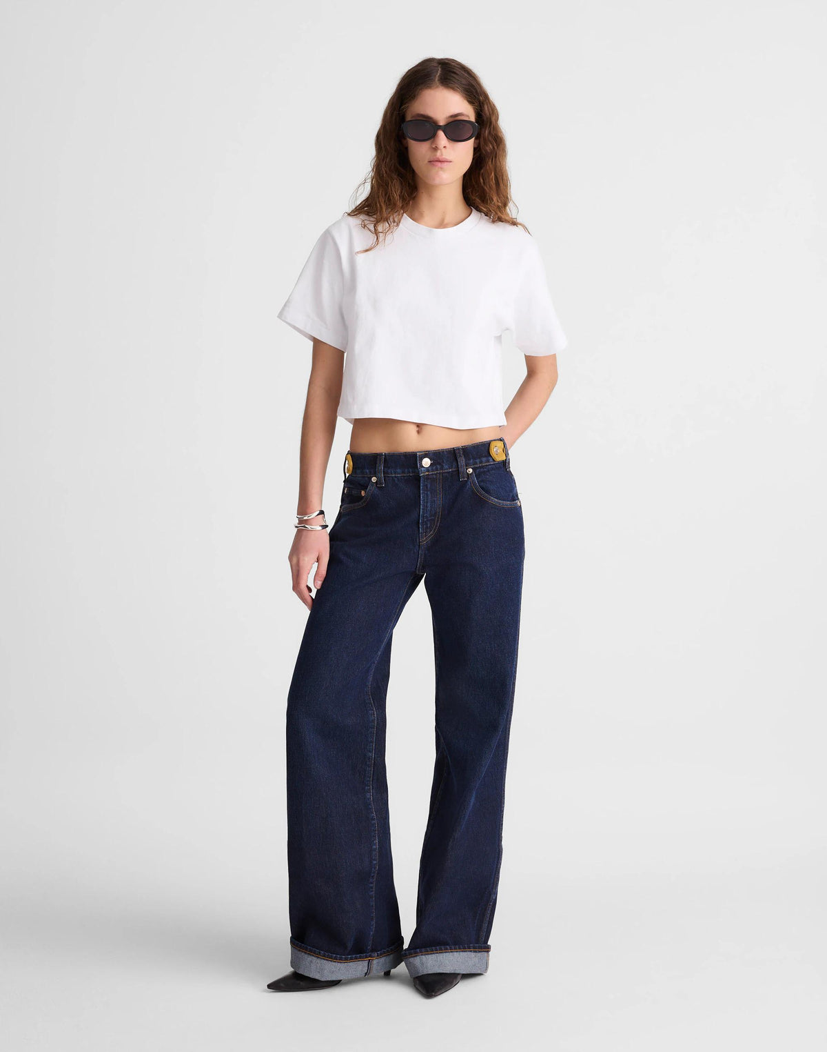 Madewell x Benjamin Talley Smith The Sullivan Boxy Crop Tee White | Madewell