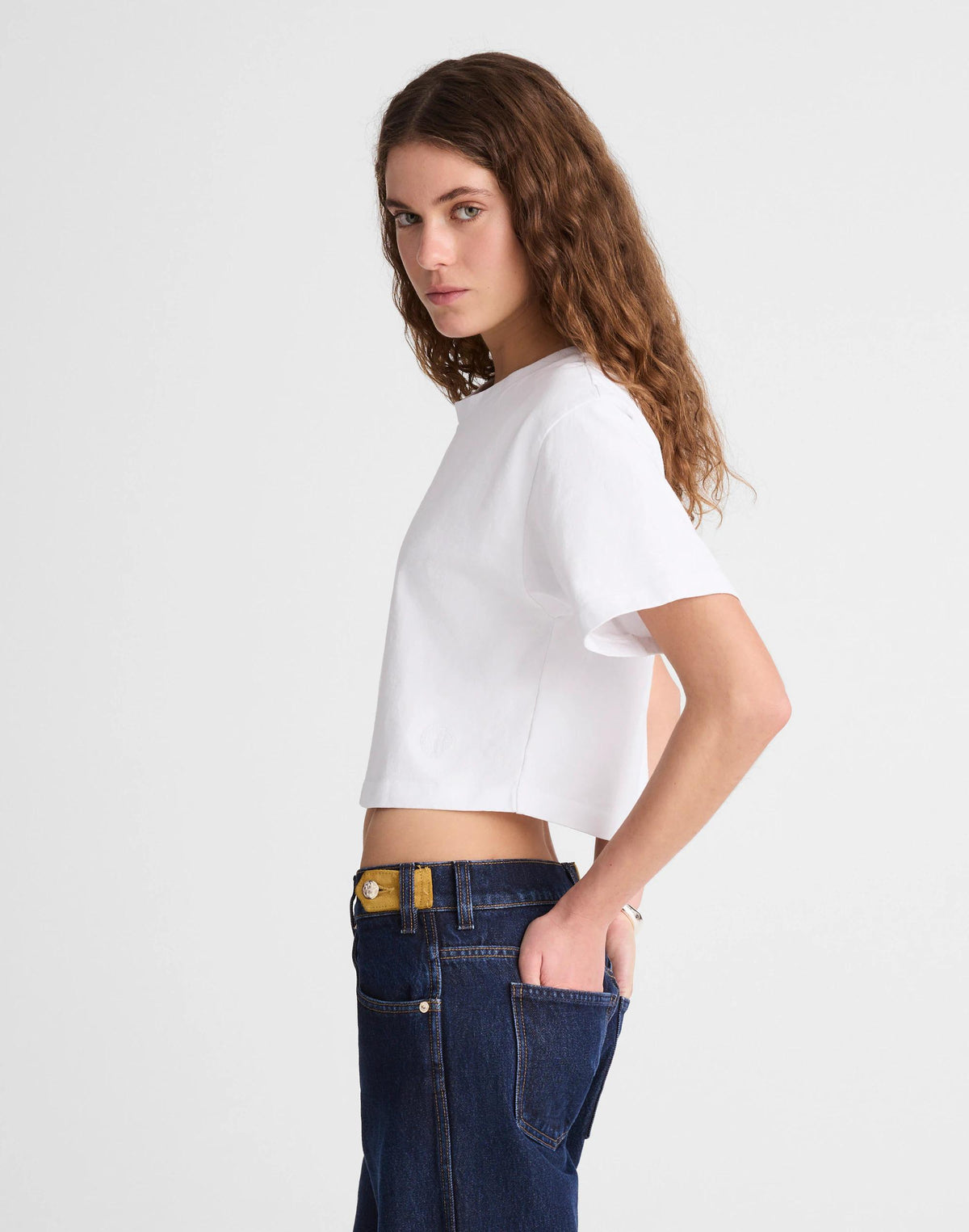 Madewell x Benjamin Talley Smith The Sullivan Boxy Crop Tee White | Madewell