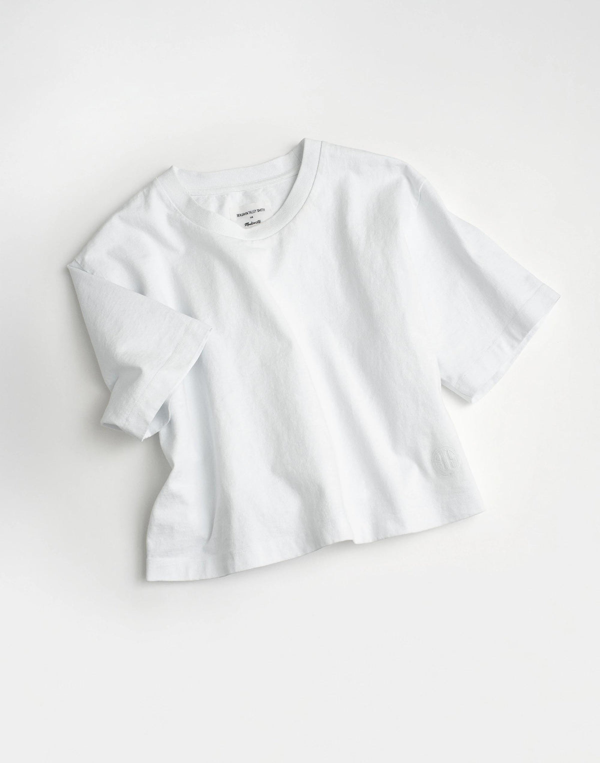 Madewell x Benjamin Talley Smith The Sullivan Boxy Crop Tee White | Madewell