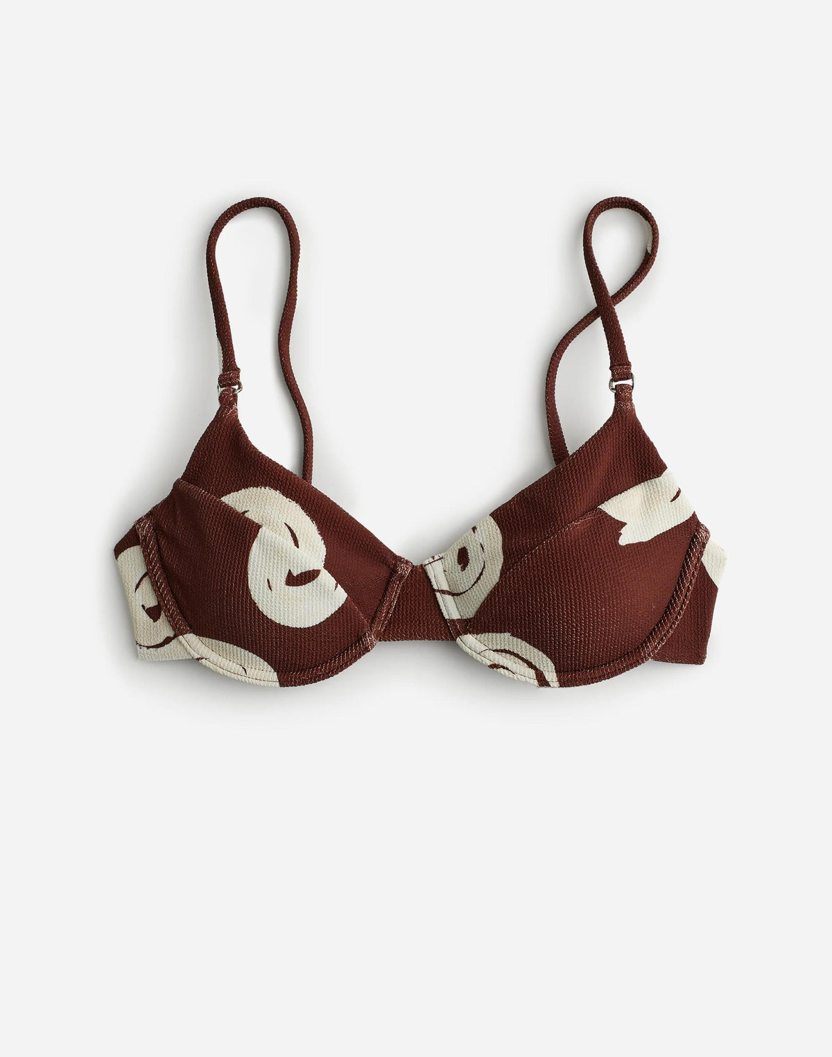 Zulu & Zephyr Cocoa Swirl Textured Balconette Bikini Top Cocoa Swirl | Madewell