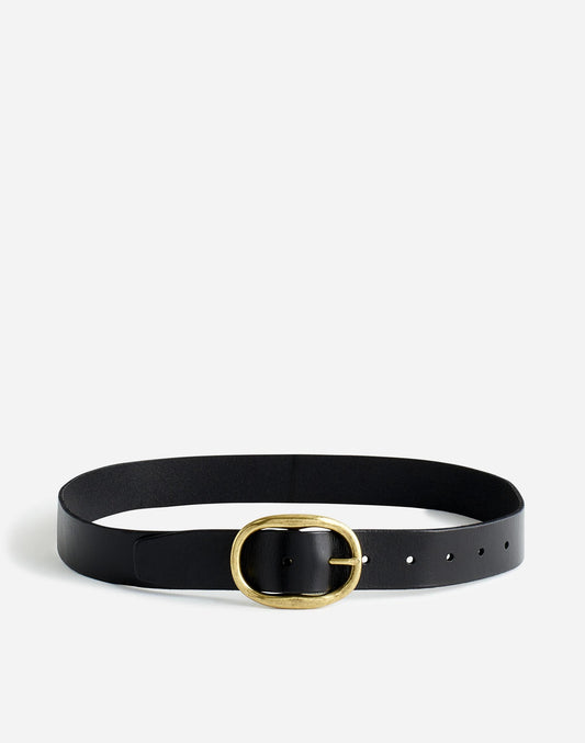 Oval-Buckle Belt True Black | Madewell