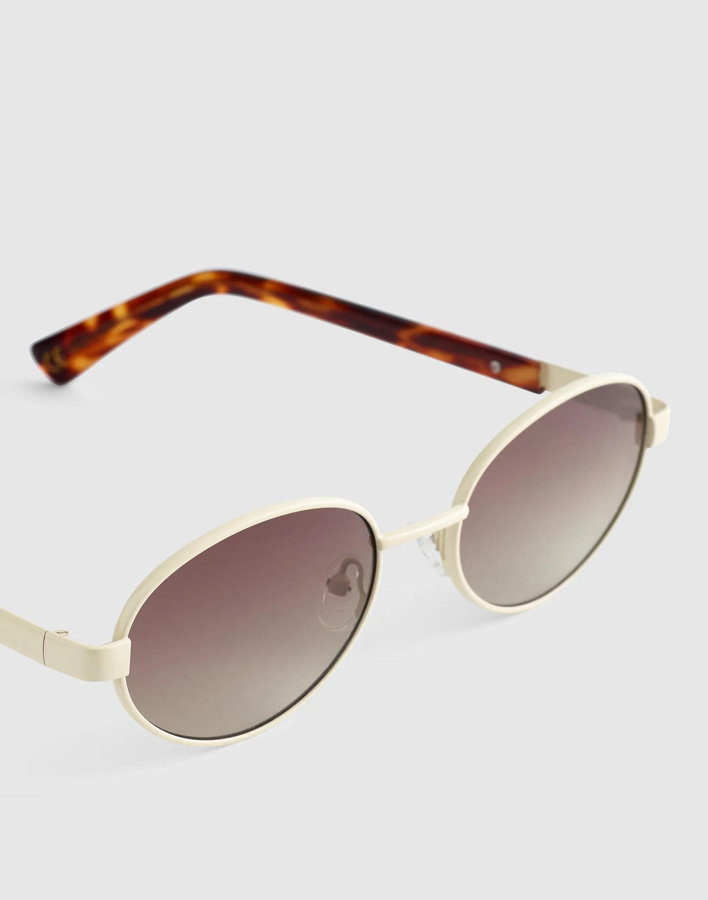Wire Frame Oval Sunglasses White | Madewell