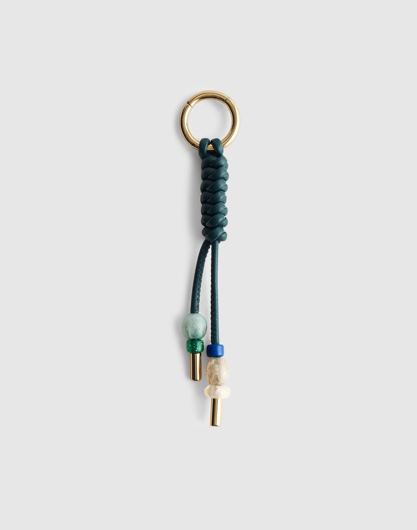 Braided Leather Bag Charm Forest | Madewell