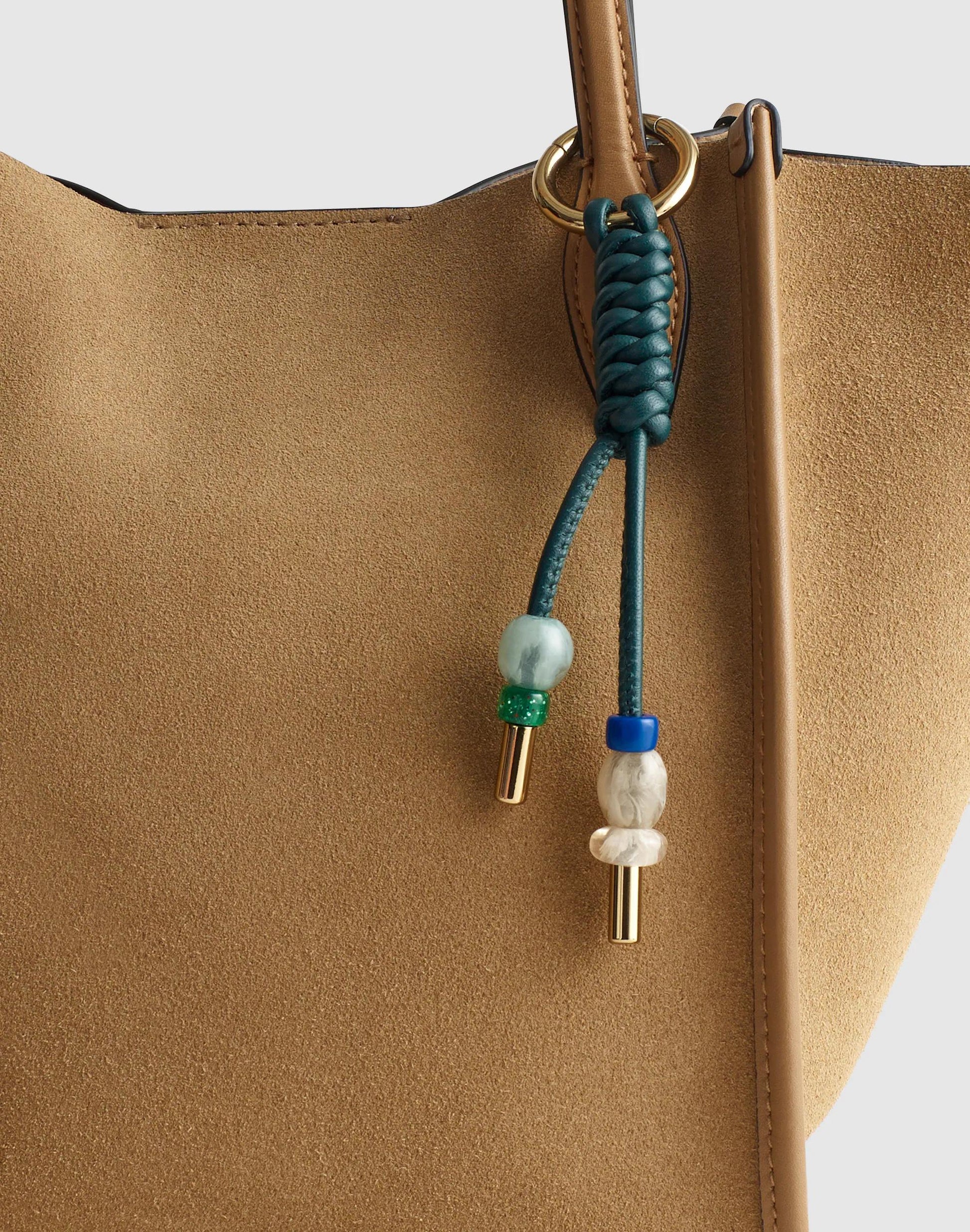 Braided Leather Bag Charm Forest | Madewell